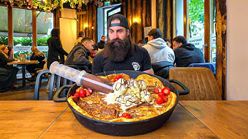 I ATTEMPTED THAT HUGE VIRAL PANCAKE CHALLENGE...WHICH HAS NEVER BEEN BEATEN! | BeardMeatsFood