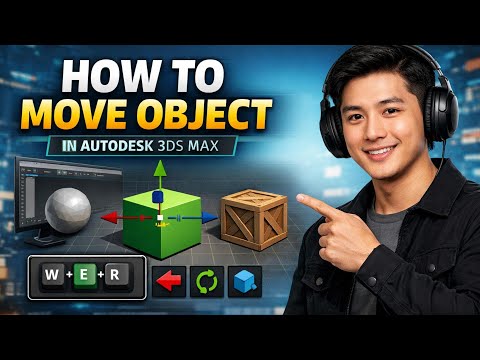 How to MOVE OBJECT in Autodesk 3ds Max (Step by Step)