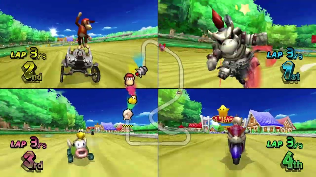Mario Kart Wii Custom Tracks (History) ✦ 4 Players #877 (3 Tracks) Mirror