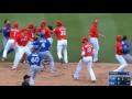 Rougned Odor punches Jose Bautista in the face after Blue Jays outfielder retaliates