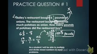 Multiplying and Dividing Fractions Word problems