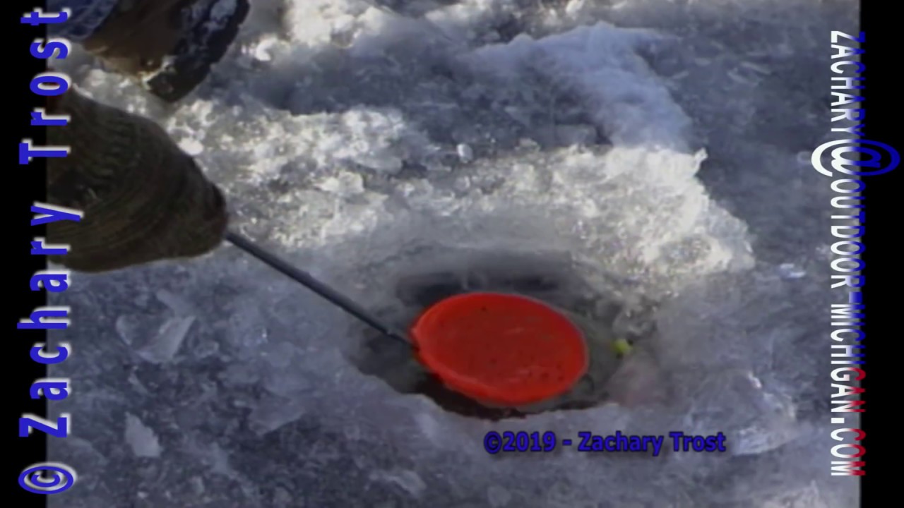 Ice Fishing Lake Ovid, MI Fred Trost's Practical Sportsman 19960104