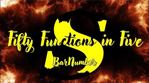 50 Functions in Five | BarNumber Explained in EasyLanguage
