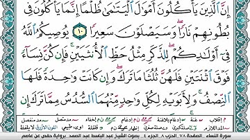 سورة النساء مكتوبة عبد الباسط عبد الصمد- Surah Al Nesaa Abdelbasset Abdessamad