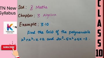 TN SAMACHEER MATHS CLASS 10TH CHAPTER 3 ALGEBRA EXAMPLE 3.10