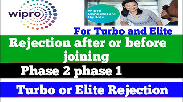 Wipro onboarding joining turbo and Elite rejections 2022 batch