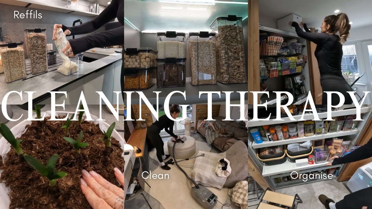 Realistic Clean With Me | Pantry Organisation & Refills on a Hard Day 🤍