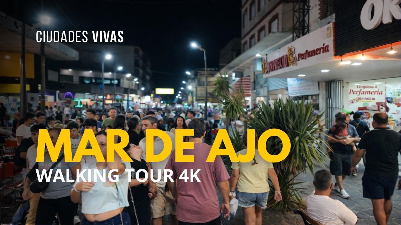 Mar de Ajó 2026 | Peatonal en Verano | 4K Walking Tour