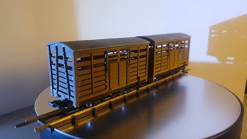 Brooks 3D Models OO9 Welshpool & Llanfair Narrow Gauge Railway Cattle Wagons - Test Rotation Display