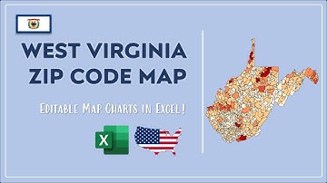 West Virginia Zip Code Map in Excel - Zip Codes List and Population Map