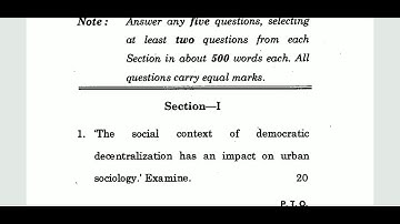 IGNOU MPA-016 DECENTRALISATION AND LOCAL GOVERNANCE, M.A PUBLIC ADMINISTRATION,QP 2020 (ENG./HINDI)