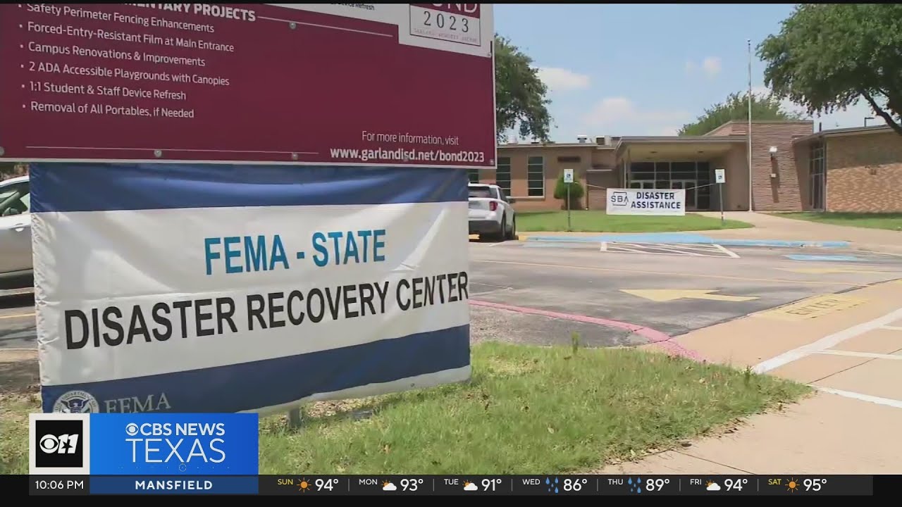 FEMA disaster recovery centers now open in Garland, Richardson - YouTube
