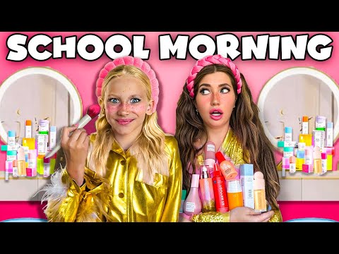 COPYiNG My 10 Year Old SiSTERS FiRST DAY OF SCHOOL MORNiNG ROUTiNE!!