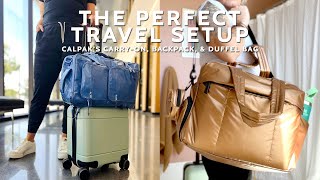 Overpackers, This Airport Setup Is For You: Calpak Travel Carry-On, Backpack, & Duffel Bag