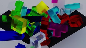 Rigid Body Tetris v1 | Blender 2.8