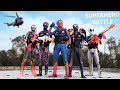 Pro 5 superhero survival battle  which spiderman will win   epic nerf war  by flife tv