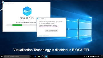 How to enable Virtualization Technology for Remix OS Player