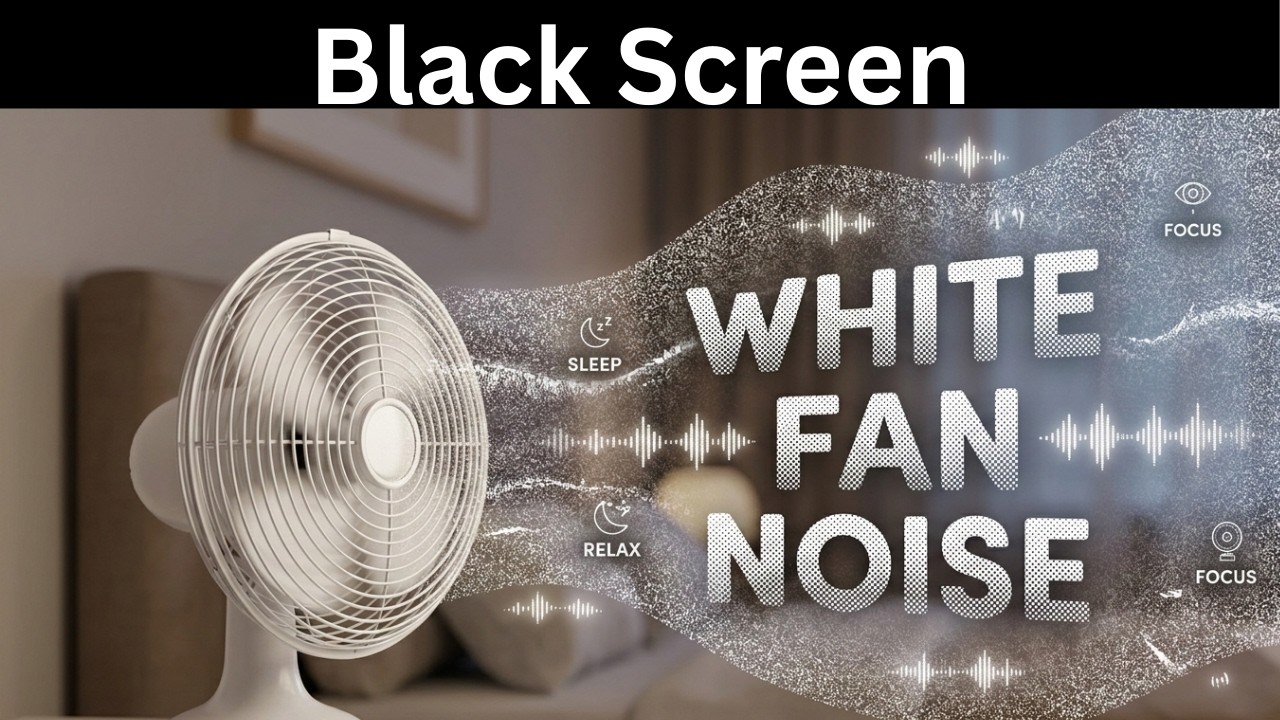 White Fan Noise for Sleep | 10 Hours Box Fan Sound | Black Screen White Noise
