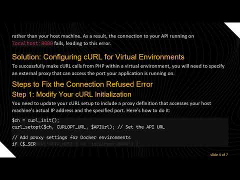 Resolving localhost Connection Refused Error in PHP cURL