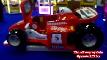 2010s Coin Operated Racing Car Kiddie Ride - F1 with Screen