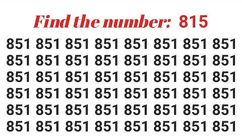 Find the Number "159". Test your eyes. Focus your mind. Number Challenge.