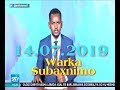 Warka Subaxnimo SNTV 14 07 2019