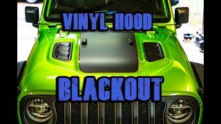 VINYL HOOD BLACKOUT for jeep JL hood