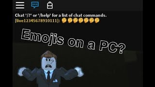 How To Easily Put Emojis On Roblox While On A Pc 2019 Youtube - how to put roblox emojis in chat