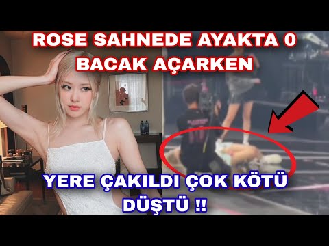 Rose sahnedeyken ayakta 0 bacak açarken yere çakıldı  !! Çok kötü düştü !!