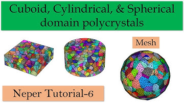 Cylindrical and spherical domain microstructure using NEPER | Neper software tutorial part 6