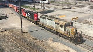 Grey GTW SD40-3 5954 Ex KCS With CN SD40-2(W) 5328 SD40u 6014 At CN MacMillan Yard In Vaughn Ontario
