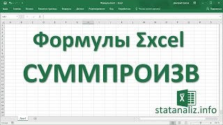 2  Функция Excel СУММПРОИЗВ