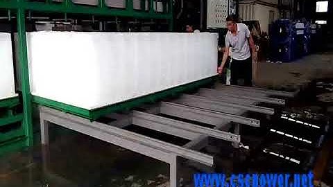 CSCPOWER new 18t direct cool block ice machine ice outlet video