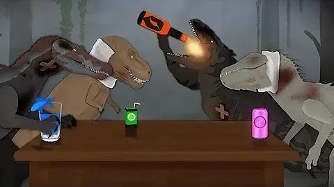 Dinosaurs // React A // Spinosaurus And Tyrannosaurus Rex Vs Indominus Rex And Giganotosaurus //.