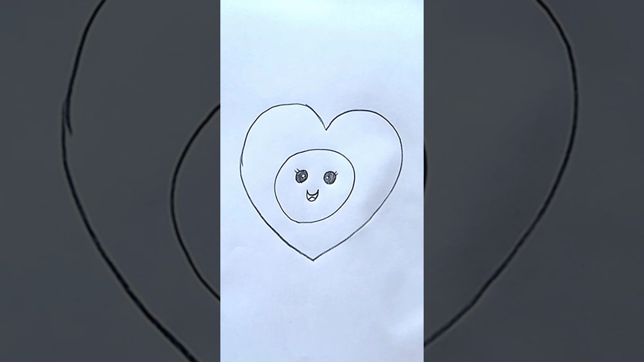 Fries Egg with heart shaped drawing for satisfying 🥚🥰 