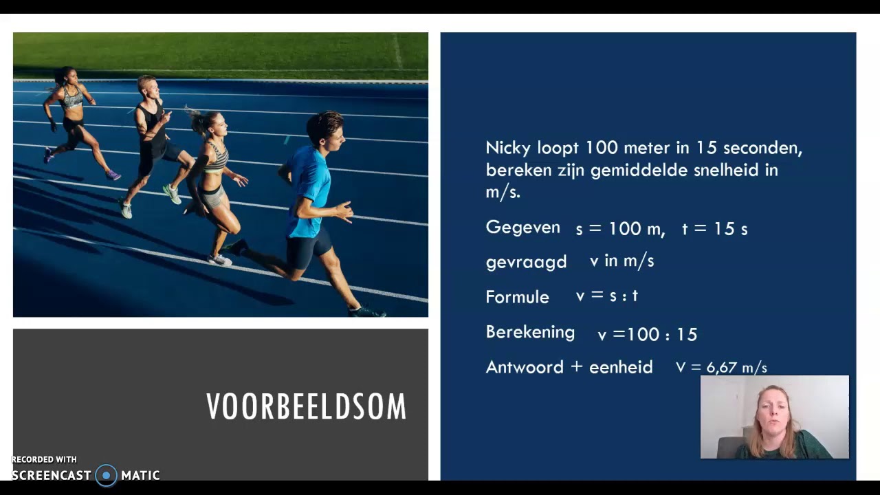 Bewegen, berekenen van snelheid, afstand en tijd - YouTube