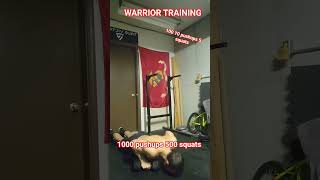 Got an hour? 1000 pushups 500 squats #motivation #workout #fitness #military #food #foodie #work