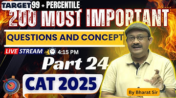 200 Most important questions part - 24 | CAT 2025 | #cat2025 #maths #catquantseries #aptitudetest