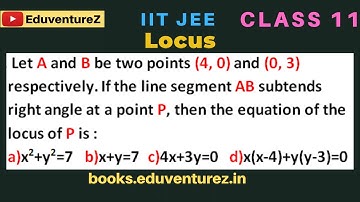Let A and B be two points (4, 0) and (0, 3) respectively. If the line segment AB subtends right ang