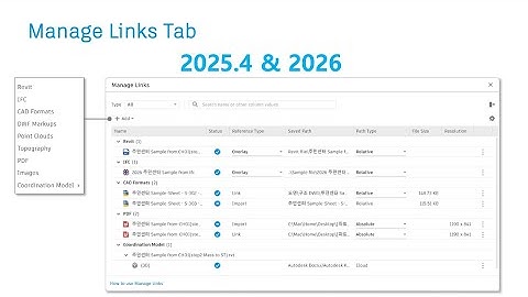 Revit 2026 Manage links