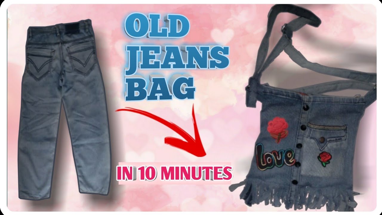 Convert Old Jeans Into Beautiful Bag / Long Adjustable Strip Side Bag / How To Make Purse No Glue ❎