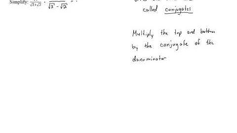 Rationalizing the Denominator - Problem 12