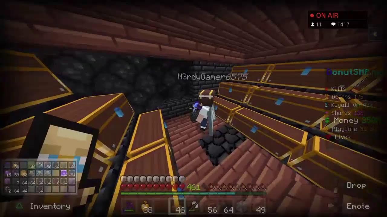 Playing minecraft donut smp live now youtube