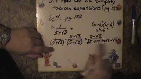 3 4 Simplifying radical expressions ex 4 and 5