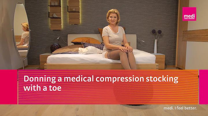 Donning a medical compression stocking with a toe