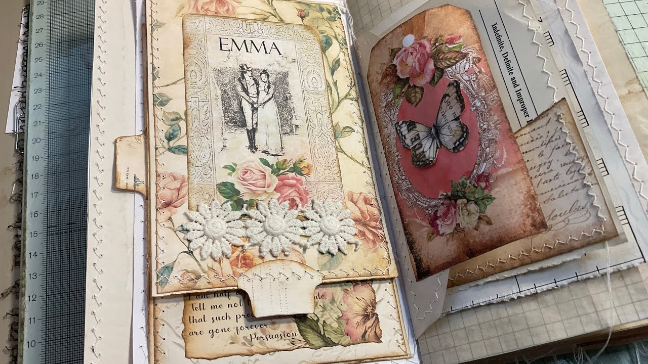 Craft with me : Tall Flip pocket for your journal pages - YouTube