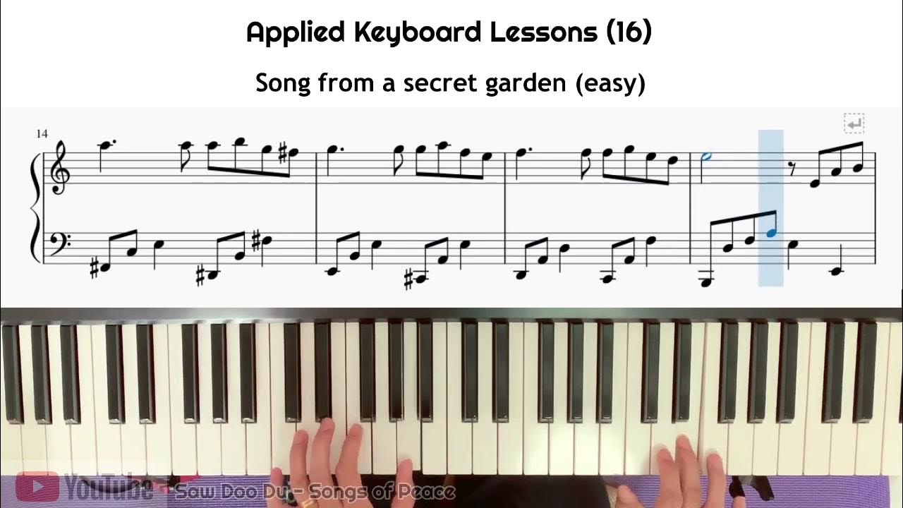 Song from a secret garden/ Piano Tutorial/ Applied Keyboard Lesson
