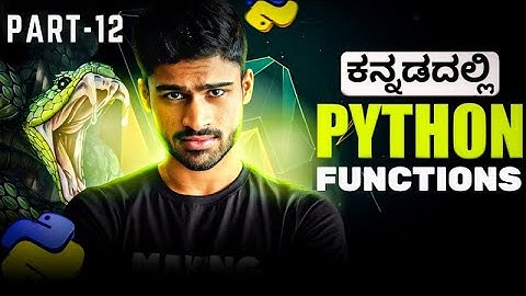 Python in Kannada - Functions, Parameters, Local vs Global var | Full Course for Beginners - # 12