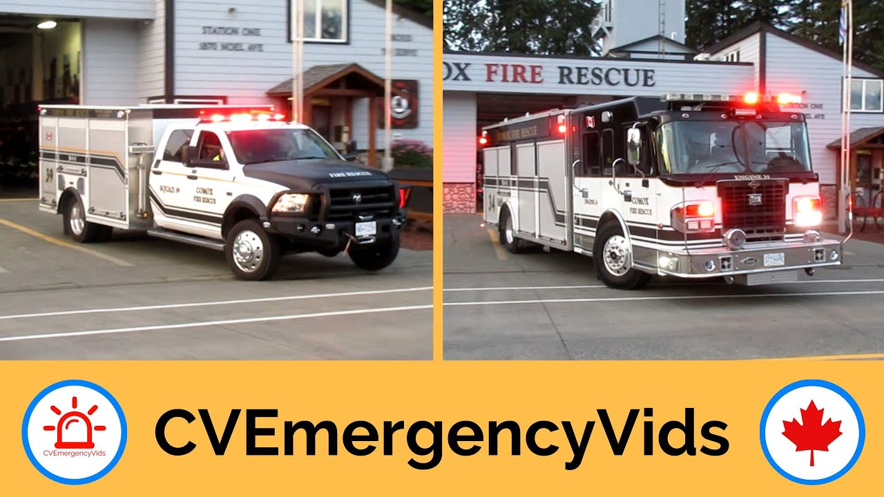 Comox Fire Rescue Comox Fire Rescue - Squad 39 and Engine 34 Responding - YouTube