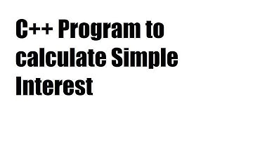 C++ Program to calculate Simple Interest